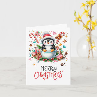Cute Penguin Christmas Card