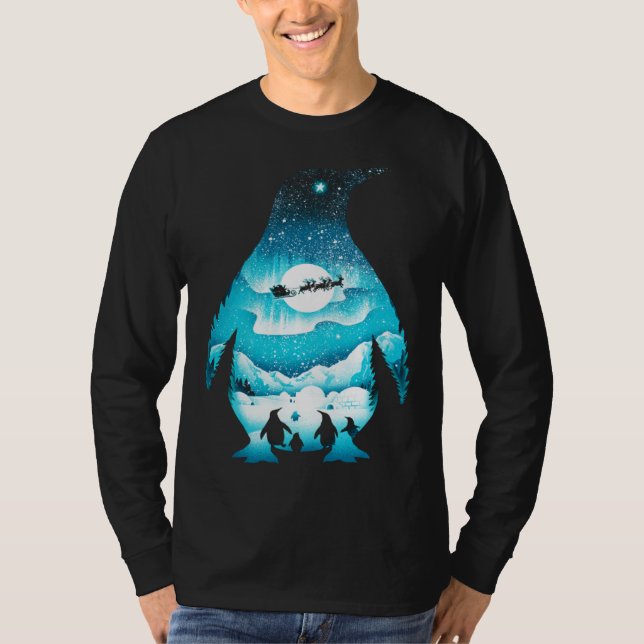 Cute Penguin   Christmas Family  Men Women T-Shirt (Front)