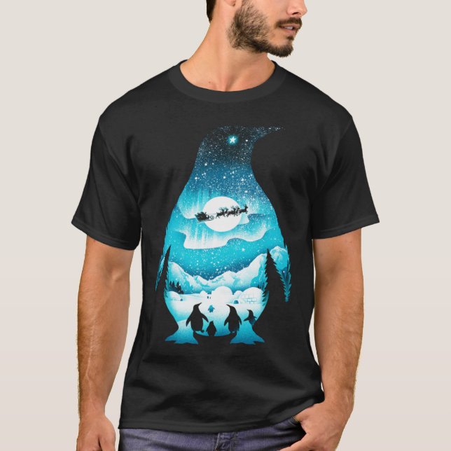 Cute Penguin   Christmas Family  Men Women T-Shirt (Front)