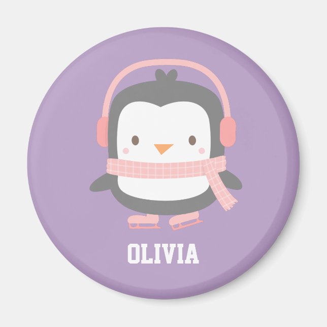 Cute Penguin Christmas Fillers for Girls Magnet (Front)