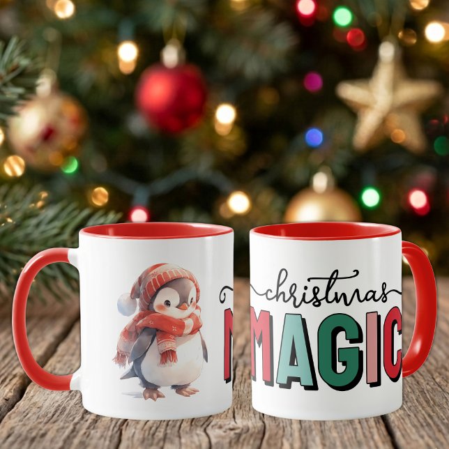 Cute penguin christmas magic mug (Creator Uploaded)