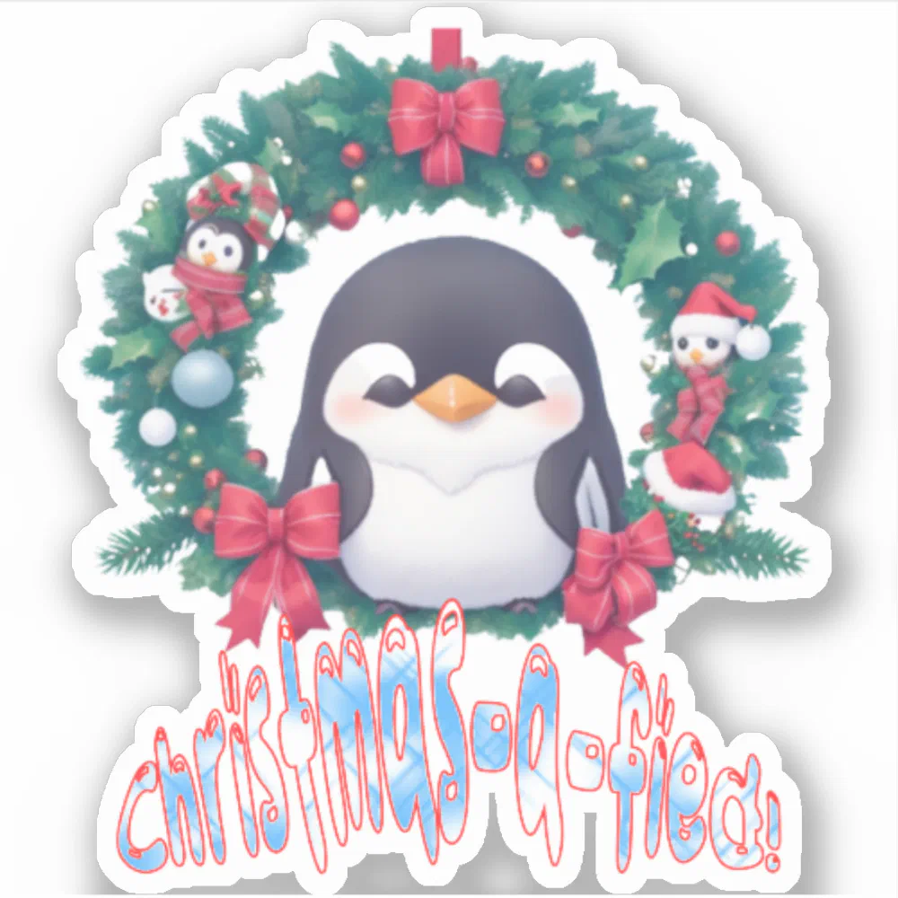 Cute penguin Christmas.... Sticker