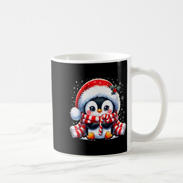 Cute Penguin Christmas Xmas  Coffee Mug (Right)