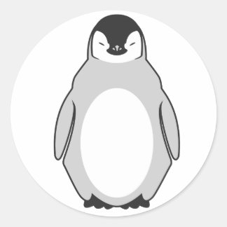 Cute Penguin Classic Round Sticker