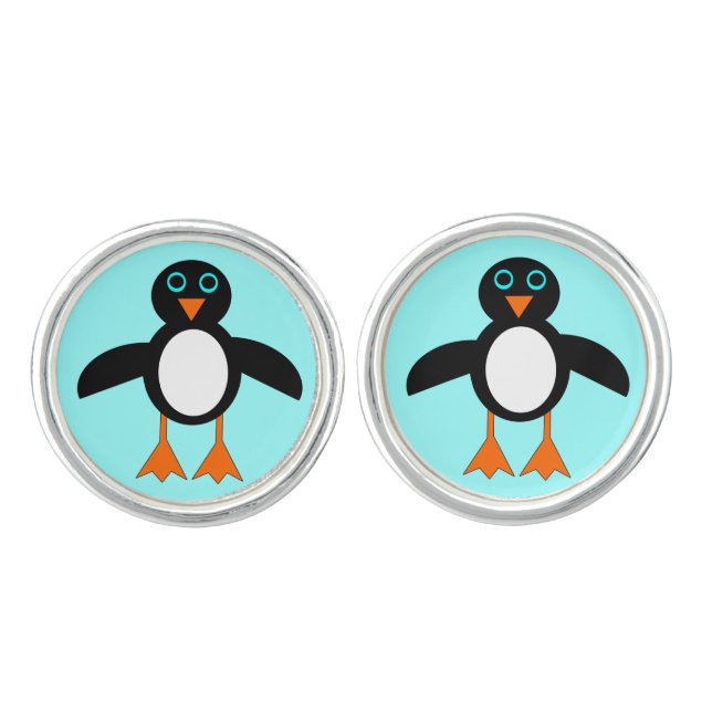 Cute Penguin Cufflinks (Front)