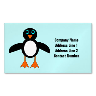 Cute Penguin Custom Business Cards