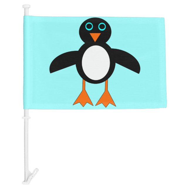 Cute Penguin Custom Car Flag (Front)