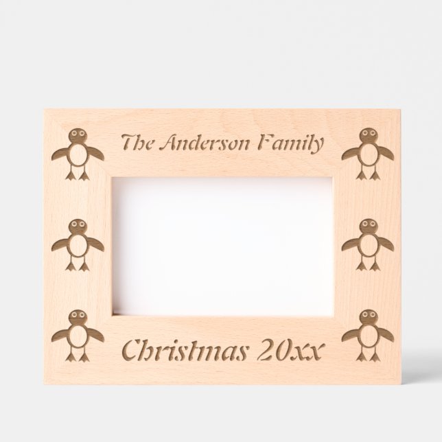 Cute Penguin Custom Engraved Frames (Front)