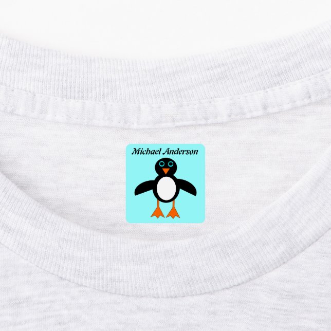 Cute Penguin Custom Labels (Affixed)
