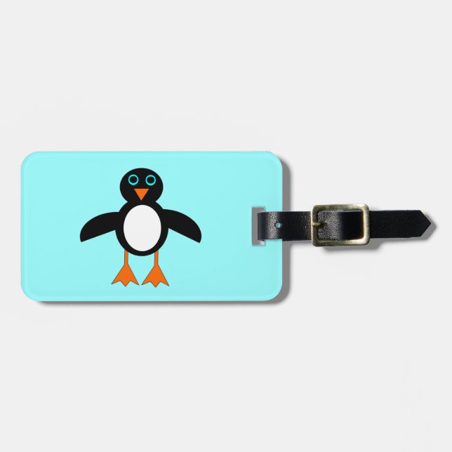 Cute Penguin Custom Luggage Tag (Front Horizontal)