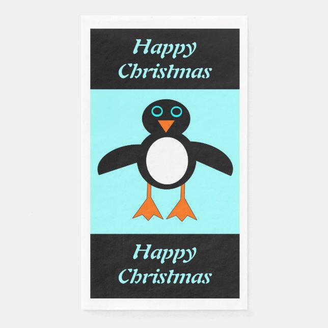 Cute Penguin Custom Paper Guest Towels (Front)