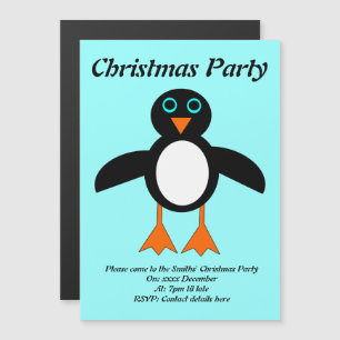 Cute Penguin Custom Party Invite