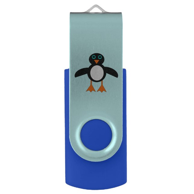 Cute Penguin Custom USB Drive (Front Vertical)