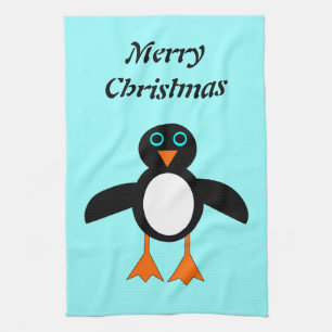 Cute Penguin Customizable Christmas Kitchen Tow Towel