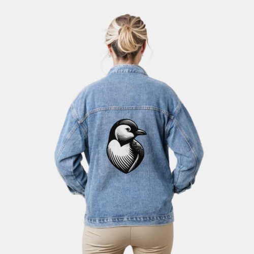 Cute Penguin Design _ Denim Jacket _ Jean Jacket