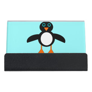 Cute Penguin Desk Business Card Holder