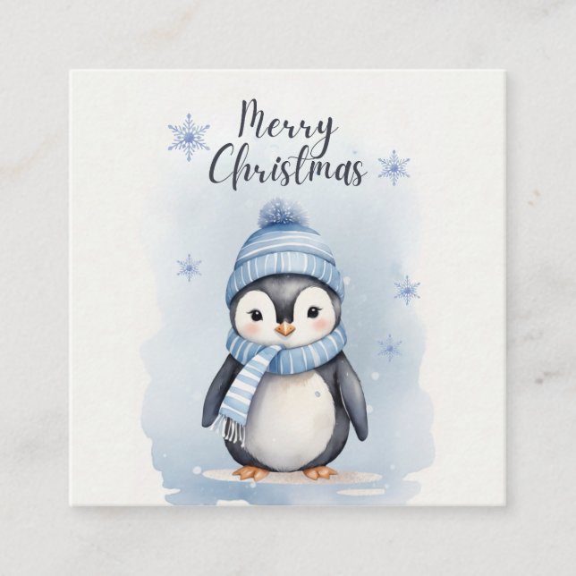 "Cute Penguin" Enclosure Card (Front)