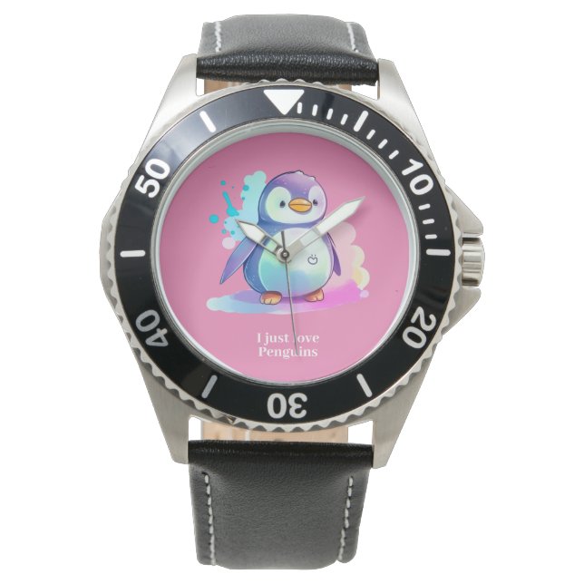 Cute Penguin eWatch Watch Gift  (Front)