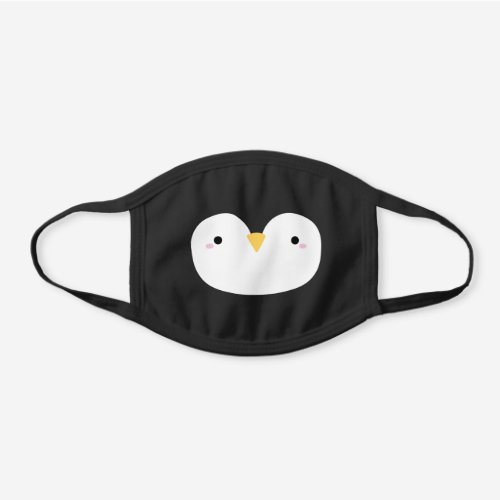 Cute Penguin Face Cartoon Black Cotton Face Mask