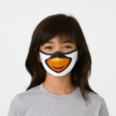 Cute Penguin Face Cartoon Style Kids Premium Face Mask (Worn)