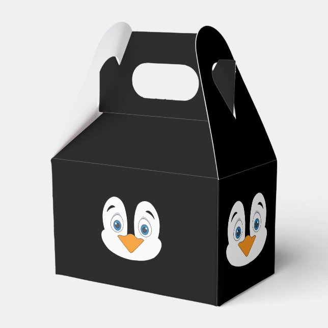 Cute Penguin Face Favor Boxes (Front Side)