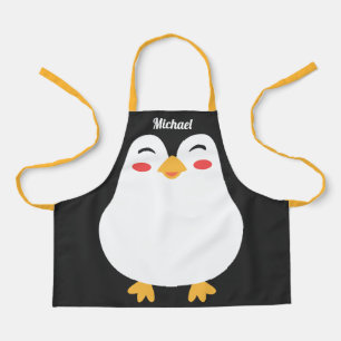 Cute Penguin Face for Kids All-Over Print Apron