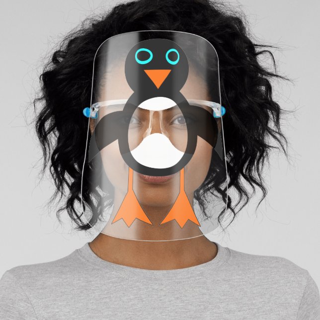 Cute Penguin Face Shield (Insitu)