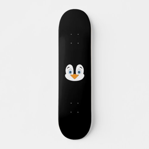 Cute Penguin Face Skateboard