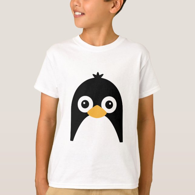 Cute Penguin Face T-Shirt (Front)