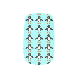Cute Penguin False Nails Minx Nail Wraps