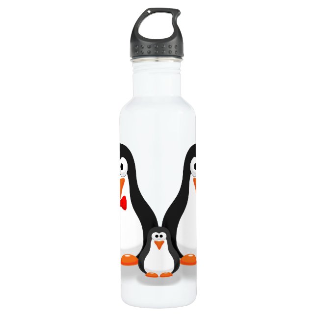 Cute Penguin Family Bottle (Front)
