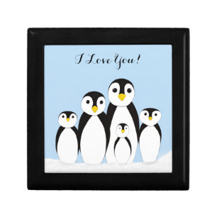 Cute Penguin Family Gift Box