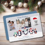 Cute Penguin Family Photo Template Christmas