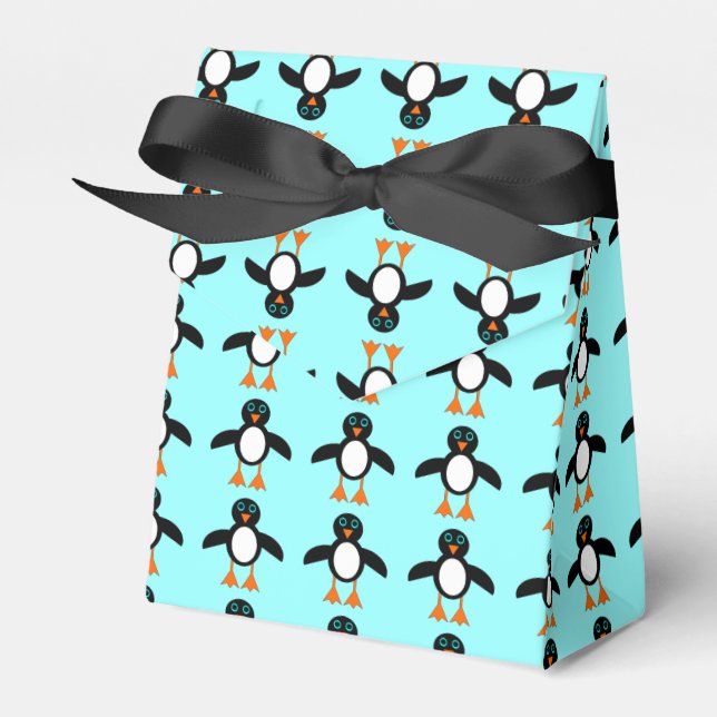 Cute Penguin Favor Box (Front Side)