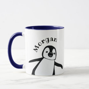 Cute Penguin Fun Name Personalized Mug