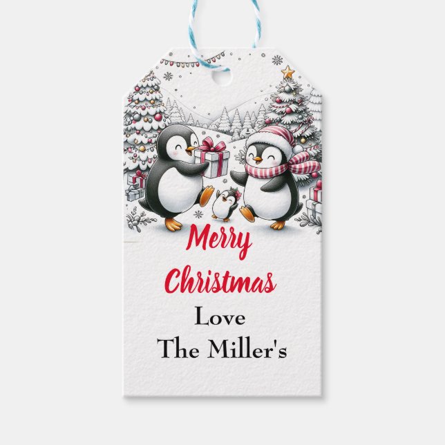 Cute Penguin Gift Tag (Front)