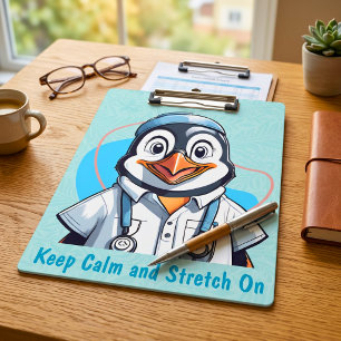 Cute Penguin Gifts for Physical Therapists Doctors Clipboard
