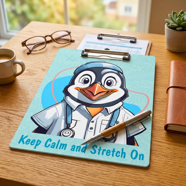 Cute Penguin Gifts for Physical Therapists Doctors Clipboard (Cute Penguin Gifts for Physical Therapists Doctors Clipboard)