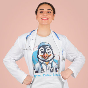 Cute Penguin Gifts for Physical Therapists Doctors T-Shirt