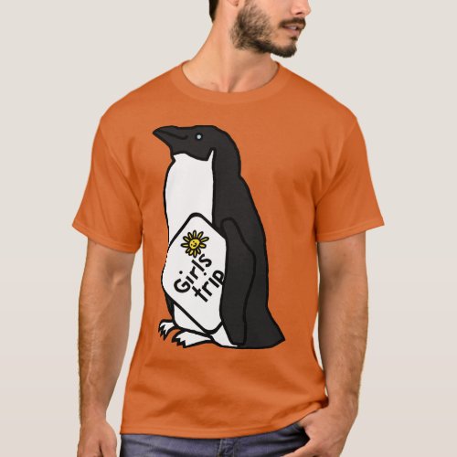 Cute Penguin goes on Girls Trip T_Shirt
