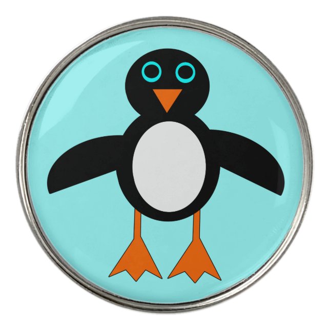 Cute Penguin Golf Ball Markers (Front)