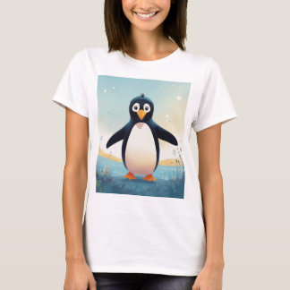 Cute Penguin Graphic T-Shirt for Women  Casual 