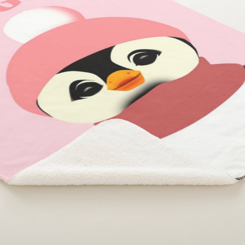 Cute Penguin  Great Gift for Your Kids Sherpa Blanket