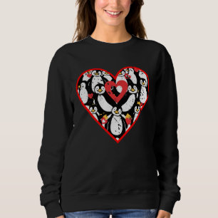 Cute Penguin Heart Love Animal  For Women Men Sweatshirt
