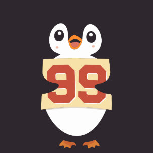 Cute Penguin Holding a Sign Cutout