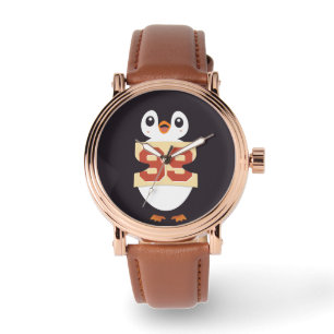 Cute Penguin Holding a Sign Watch