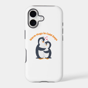 Cute Penguin Hug – Winter Love iPhone 17 Case