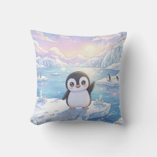Cute Penguin Iceberg Pillow