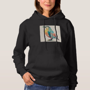 Cute Penguin Illustration Mandala Symbols Women Me Hoodie