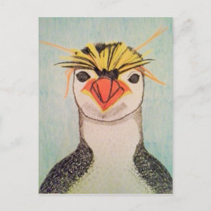 Cute Penguin Illustration Postcard